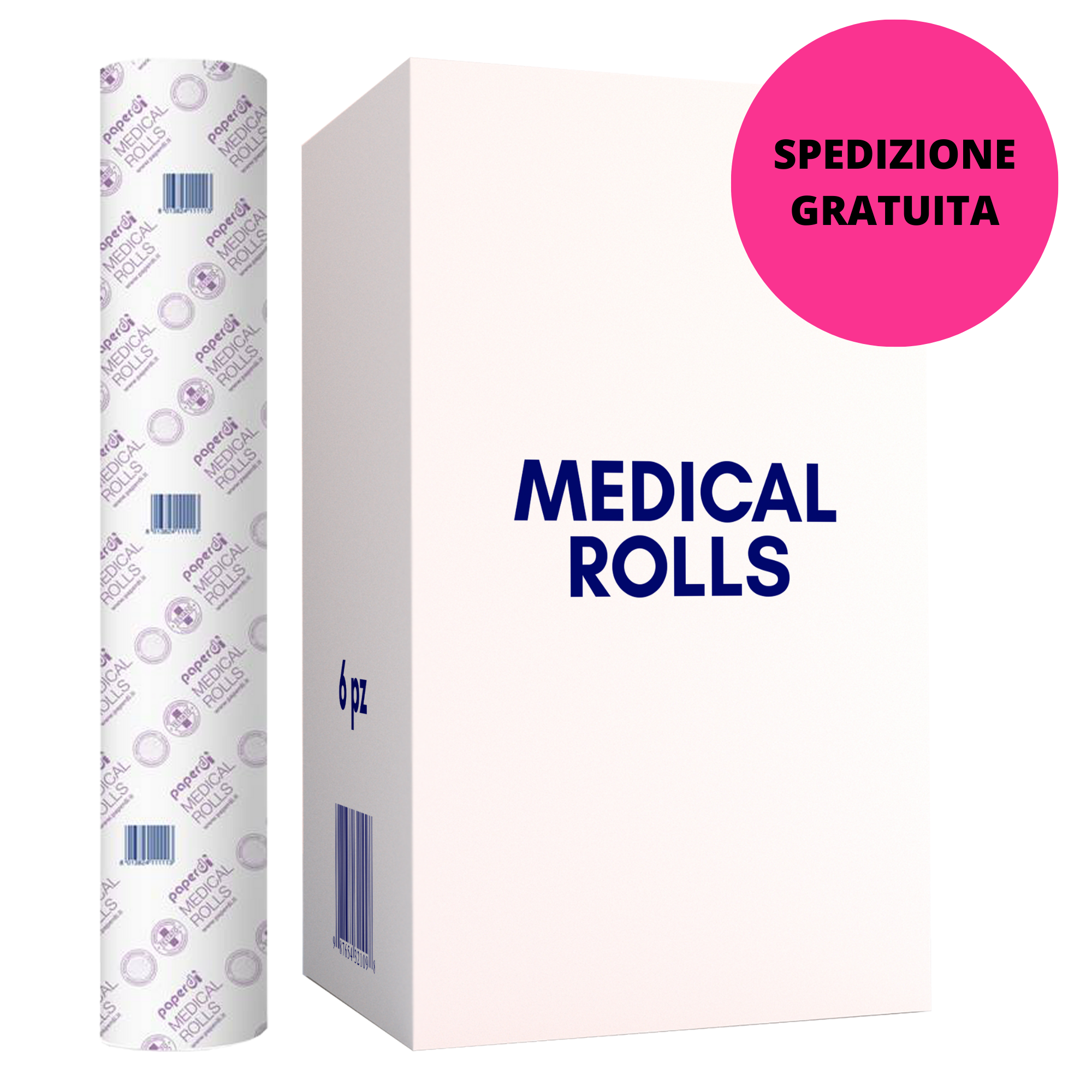 MEDICAL ROLL - lenzuolino carta lettino cartone X 6 pezzi – B.usami