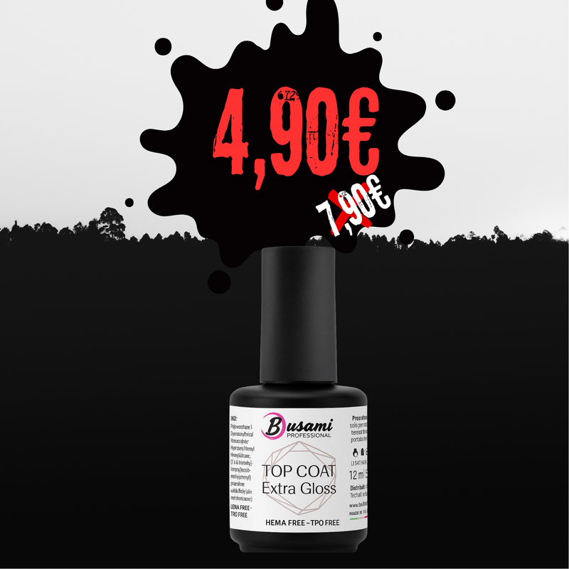 B.USAMI NAILS PROFESSIONAL - top coat effetto extra gloss senza dispersione 12 ml