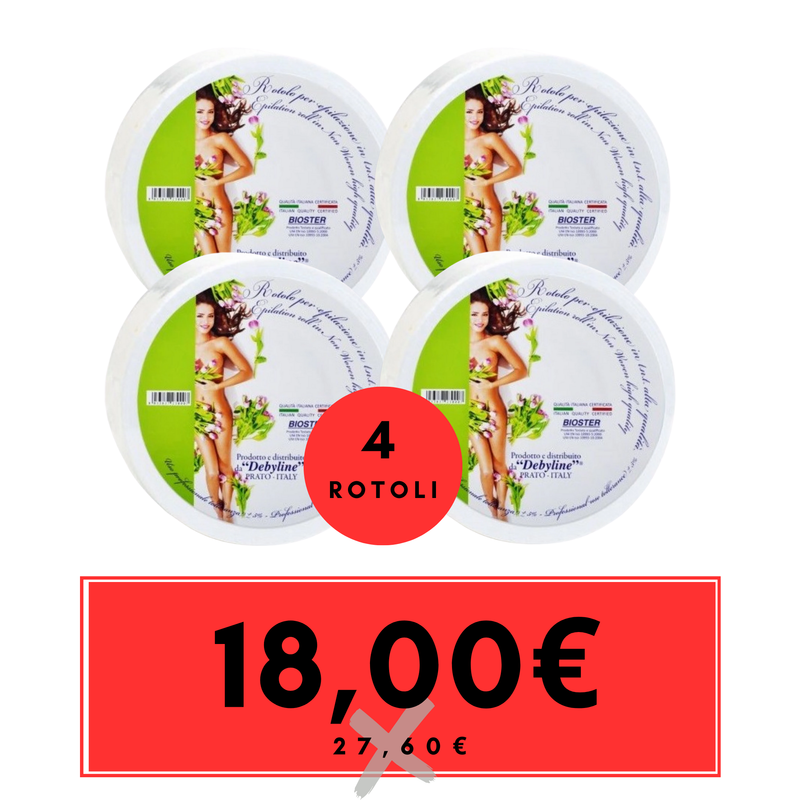 DEBYLINE - rotolo epilazione pretagliato bianco 4 pezzi