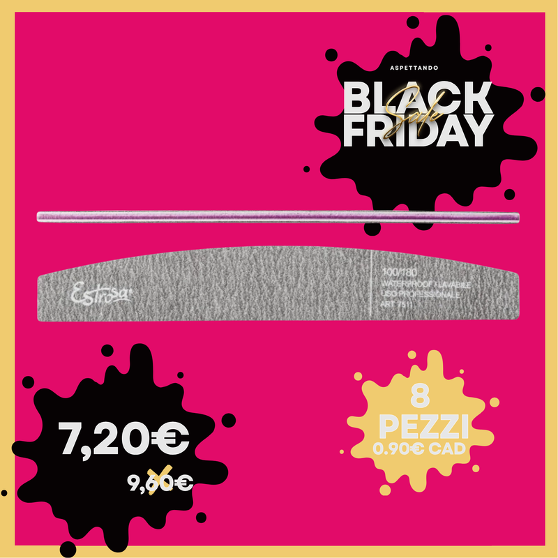 ESTROSA - lima zebrata mezzaluna 100 / 180 conf. 8 pezzi