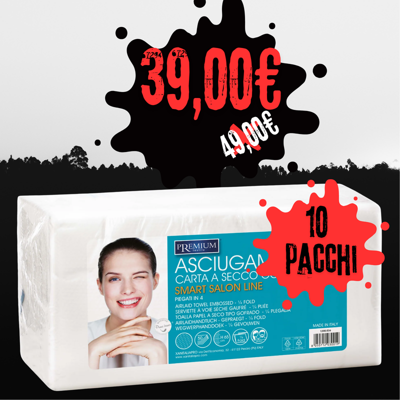 PREMIUM - asciugamano carta goffrata 50 pezzi 10 pacchi