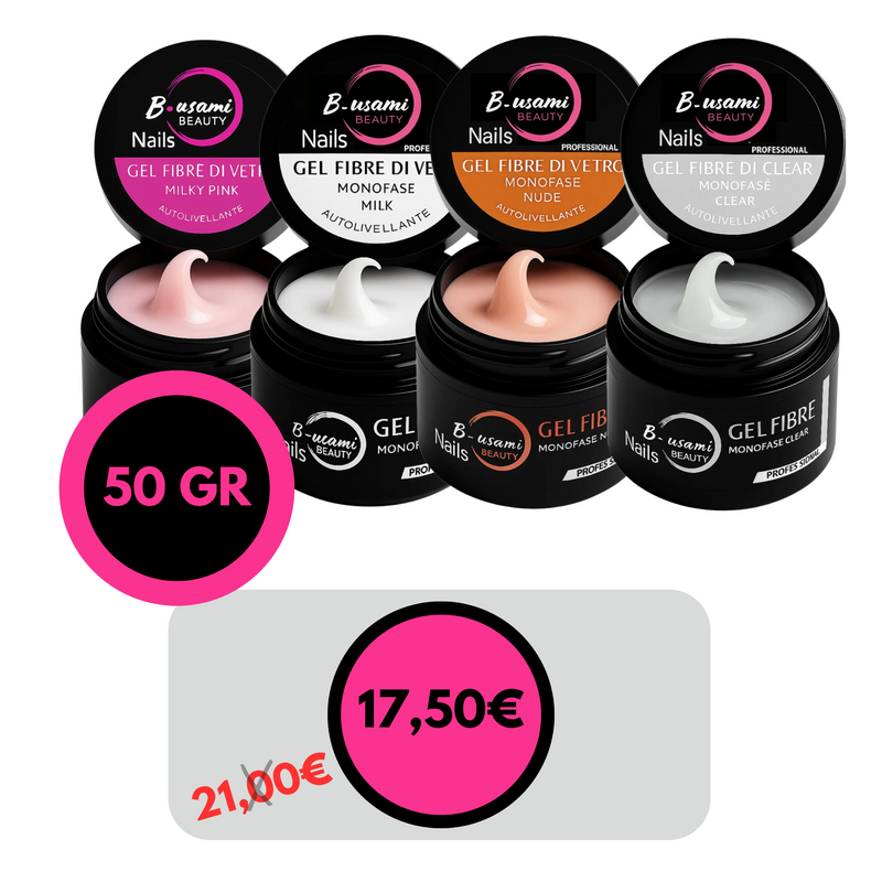 B.USAMI NAILS PROFESSIONAL - Gel costruttore in fibre di vetro 50 gr
