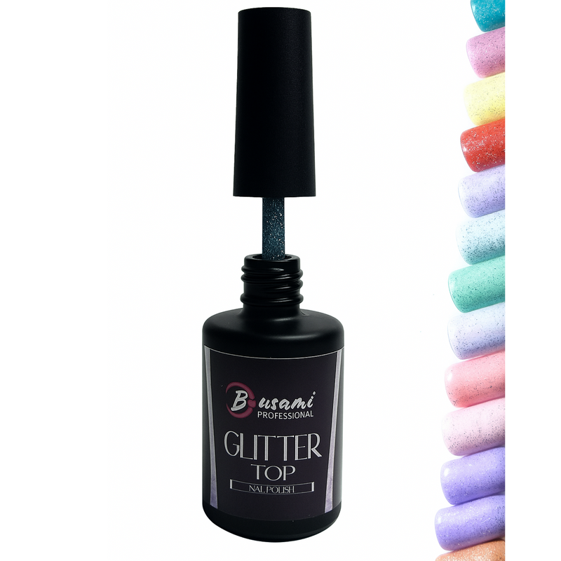B.USAMI NAILS PROFESSIONAL - top coat glitter senza dispersione 12 ml