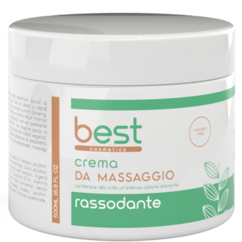BEST COSMETICS - Crema massaggio corpo rassodante idratante Vaso 500 ml