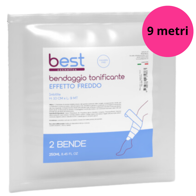 BEST COSMETICS - bendaggio tonificante effetto freddo 10 cm *  9 mt