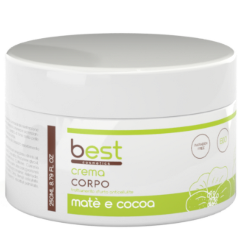 BEST COSMETICS - crema corpo trattamento urto anticellulite matè e cocoa 250 ml