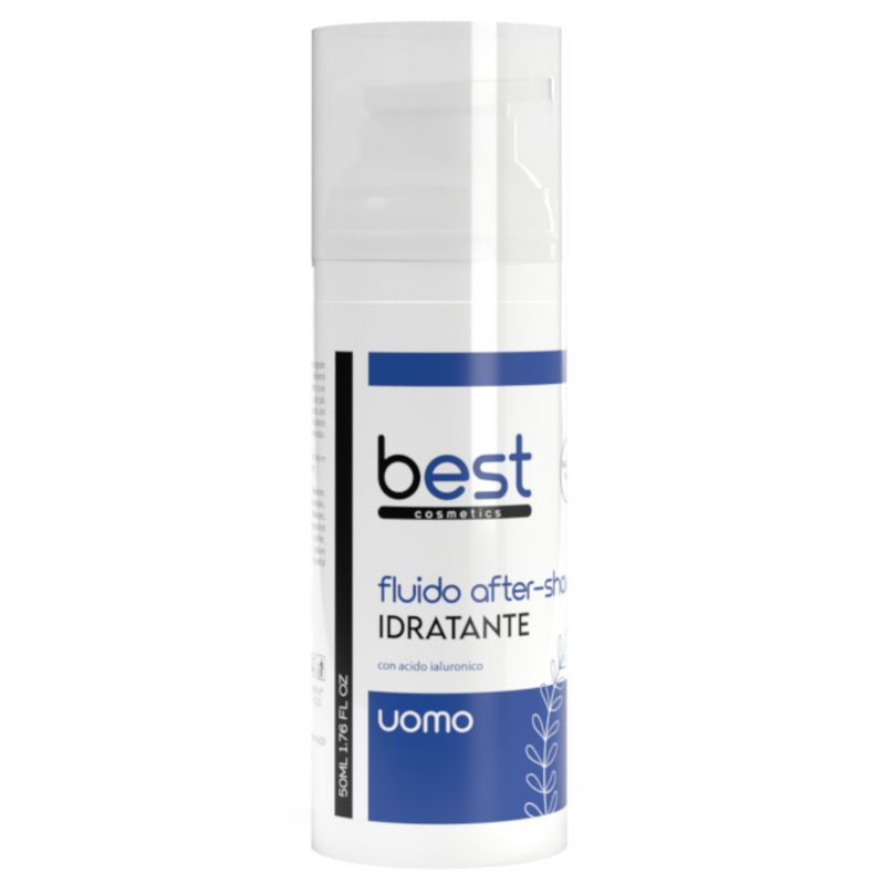 BEST COSMETICS - uomo - fluido idratante post rasatura con acido ialuronico 50 ml