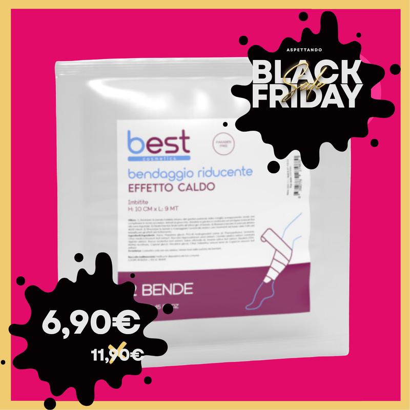 BEST COSMETICS - bendaggio riducente effetto caldo 10 cm * 9 mt