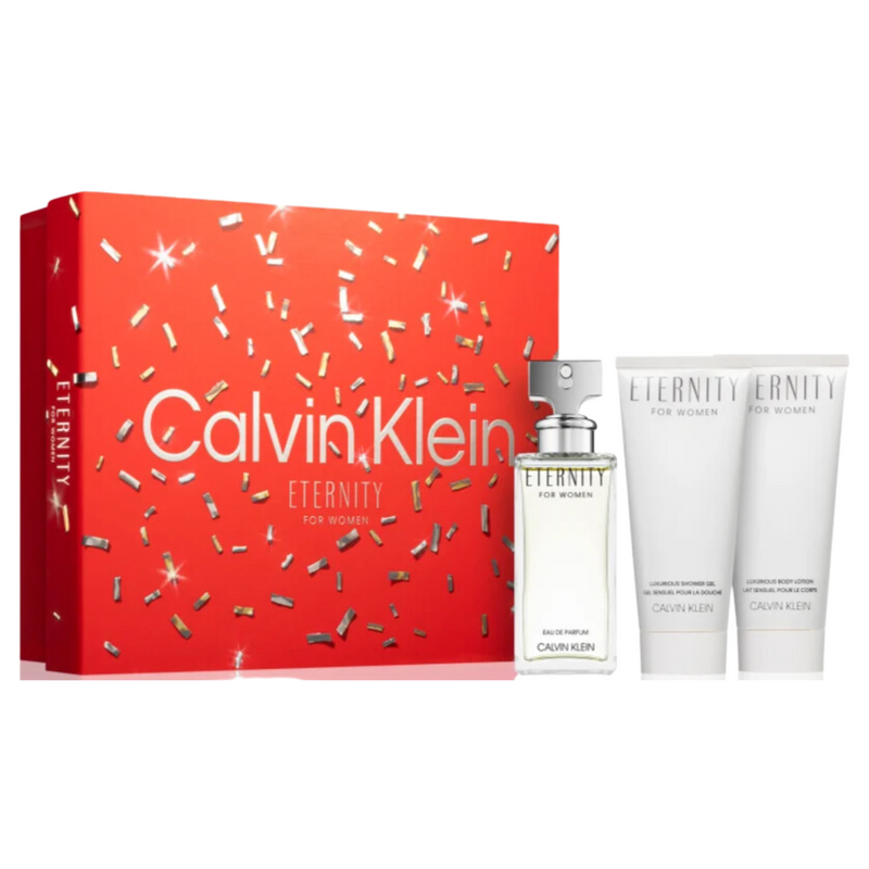 CALVIN KLEIN -  Eternity donna - Eau de Parfum Cofanetto 50 ml  + latte corpo + gel doccia