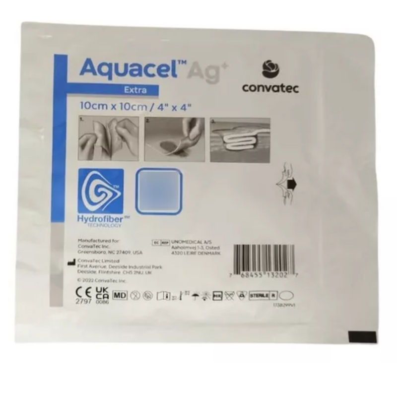 CONVATEC- Aquacel Ag+ Extra Medicazione Ioni Argento 10x10