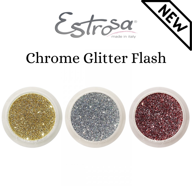ESTROSA - Chrome Glitter Flash Polvere glitter multisfaccettata e riflettente 1,50 gr