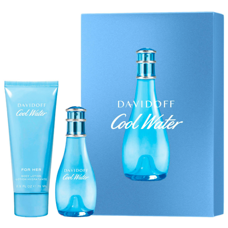 DAVIDOFF - Cool Water Donna - Eau de Toilette Cofanetto 30 ml + body lotion