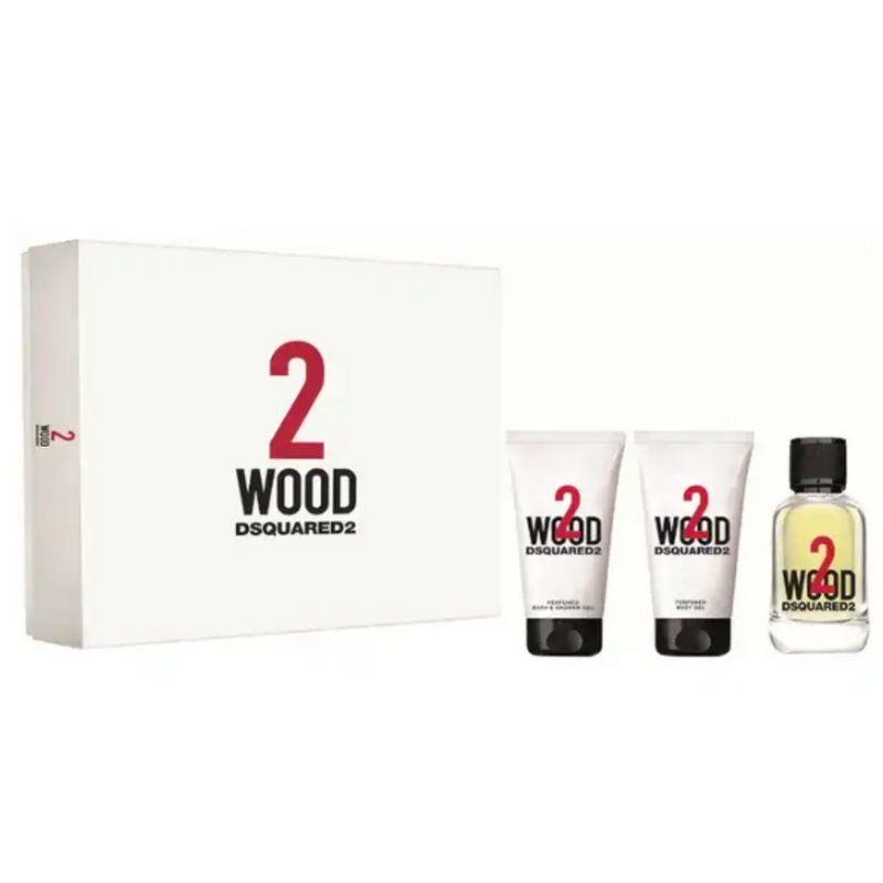 DSQUARED - 2 Wood Dsquared2 – Eau de Toilette Cofanetto 50 ml + gel corpo + bagno doccia