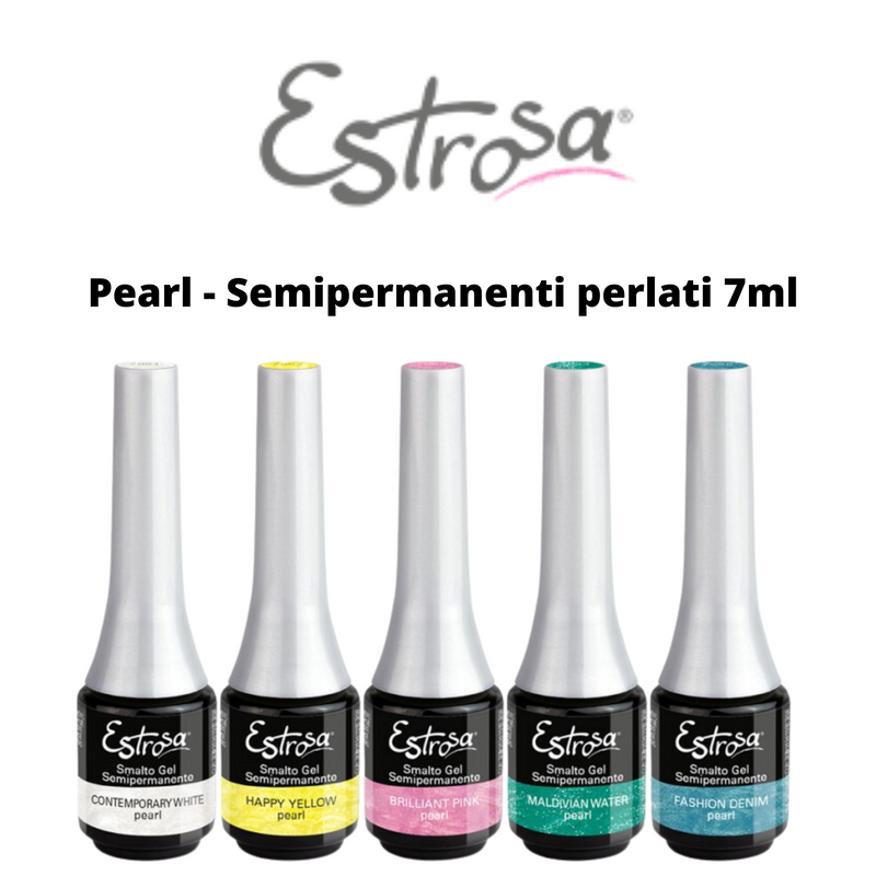 ESTROSA - Pearl intera collezione estate 2023 smalto semipermanente 7 ml - 5 colori