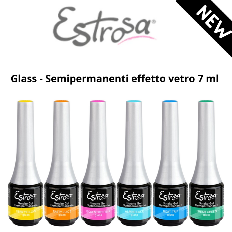 ESTROSA - Glass intera collezione 2023 smalto semipermanente effetto vetro 7 ml