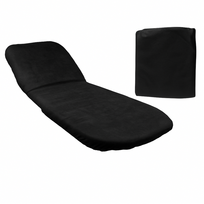 GR SERVICE - Coprilettino Monouso TNT nero 80x220 cm – Con Bordo, Elastici e Laccetti – Made in Italy