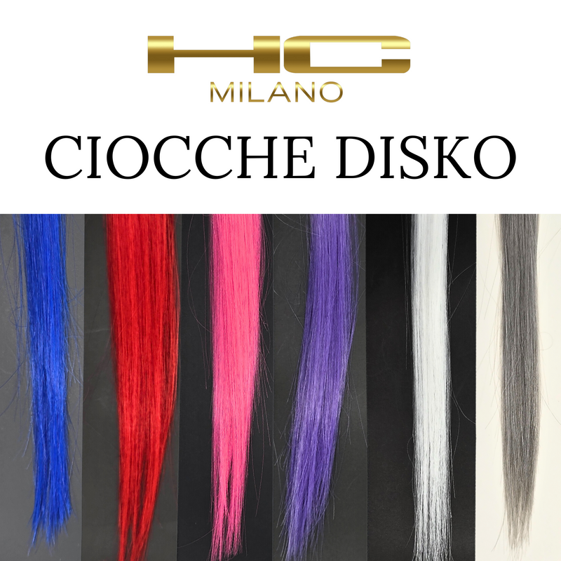 HC MILANO - Ciocche Disko Capelli Sintetici con Clip vari colori