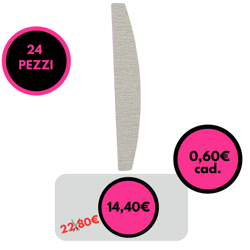 LABOR - lima mezza luna zebra 100/180 24 PEZZI
