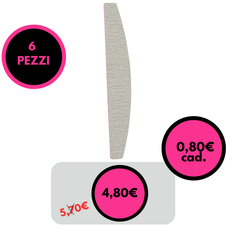 LABOR - lima mezza luna zebra 100/180 6 PEZZI