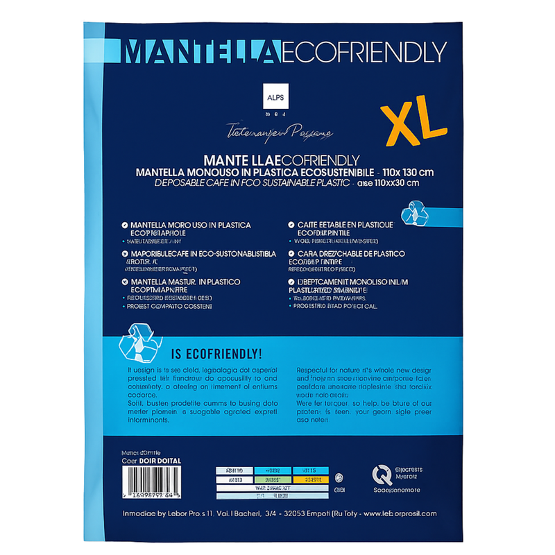 LABOR - mantelline monouso XL polietilene 20 pezzi 110x130