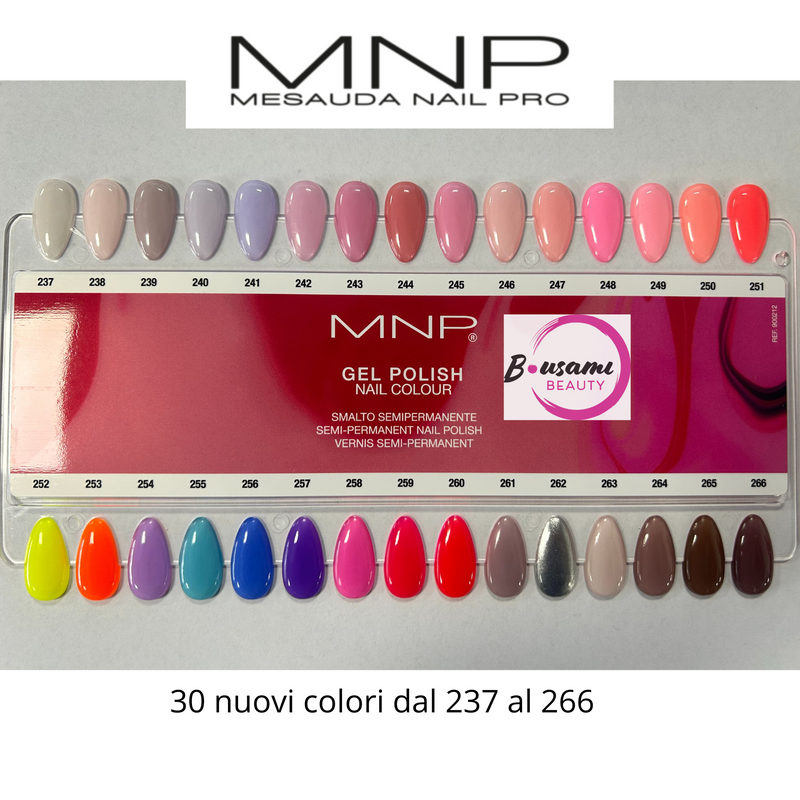 MNP -  semipermanente gel polish MNP 10 ml  NUOVI COLORI 237-266