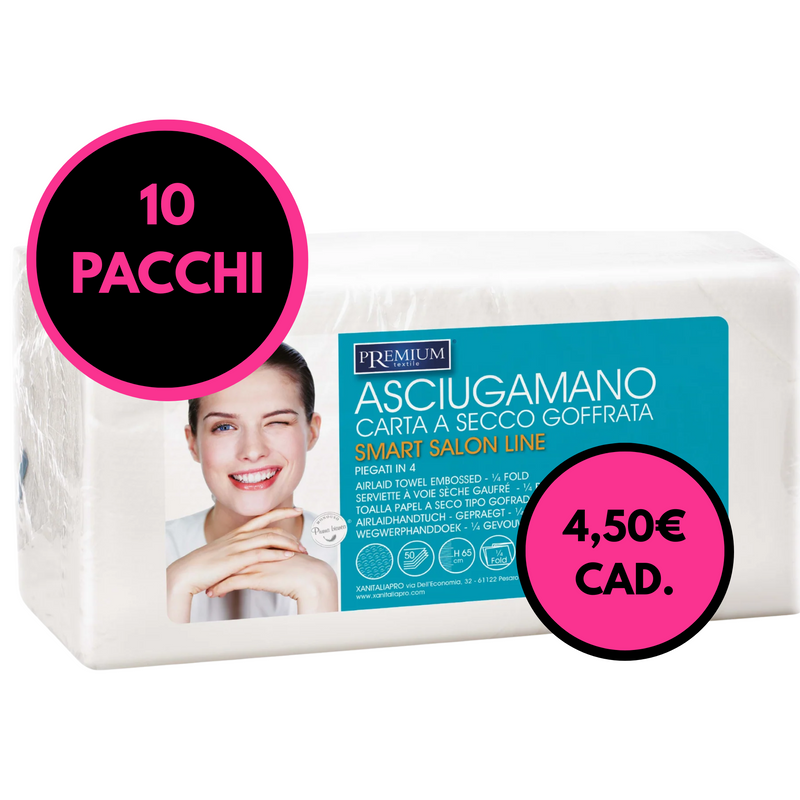 PREMIUM - asciugamano carta goffrata 50 pezzi 10 pacchi