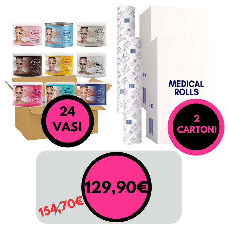 PROMO EPILAZIONE - 24 cere RO.IAL + 2 cartoni MEDICAL ROLL