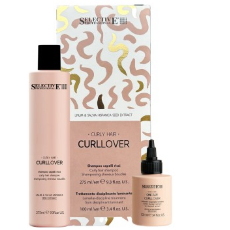 SELECTIVE - Kit Curllover shampoo definizione ricci 275 ml + Trattamento laminante 100 ml