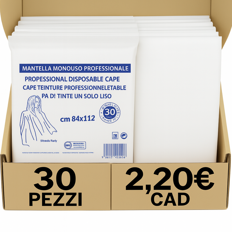 TINTELLA - mantella easy pe-hd bianca 84 x 112 Cartone 30 pacchi da 30 pezzi cad