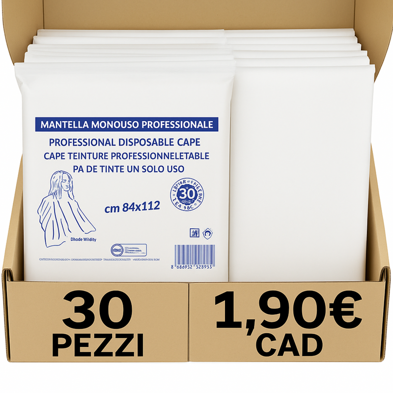 TINTELLA - mantella easy pe-hd bianca 84 x 112 Cartone 30 pacchi da 30 pezzi cad