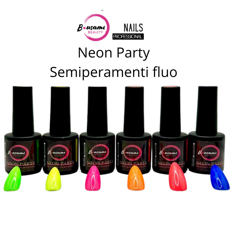 B.USAMI NAILS PROFESSIONAL - Neon Party semipermanenti 7 ml fluo