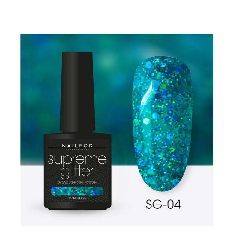 NAIL FOR - supreme glitter Gel Soak Off  8ml