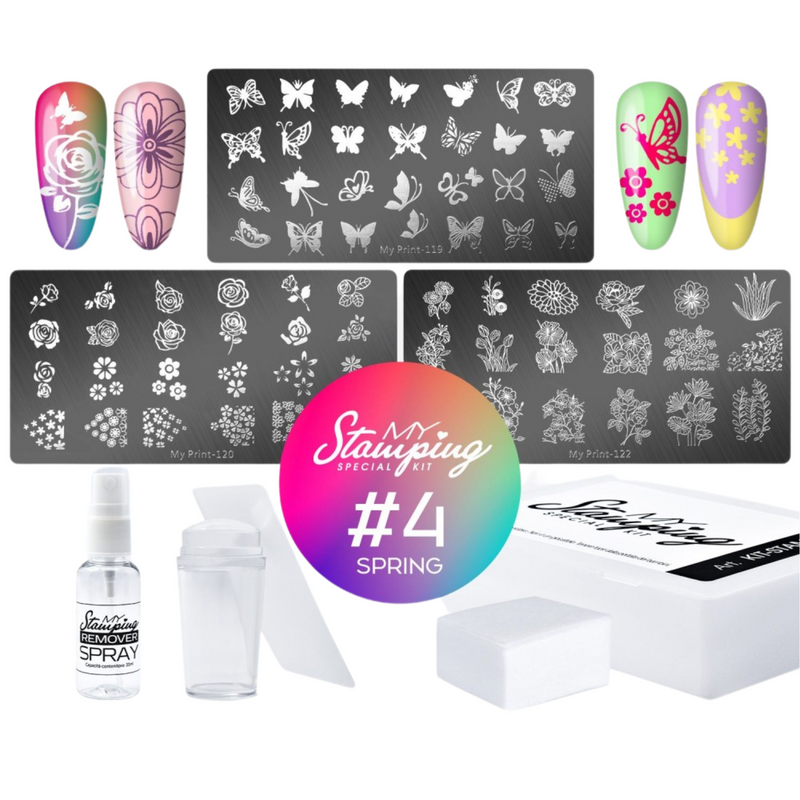 NAIL FOR -  kit completo my stamping 04 spring