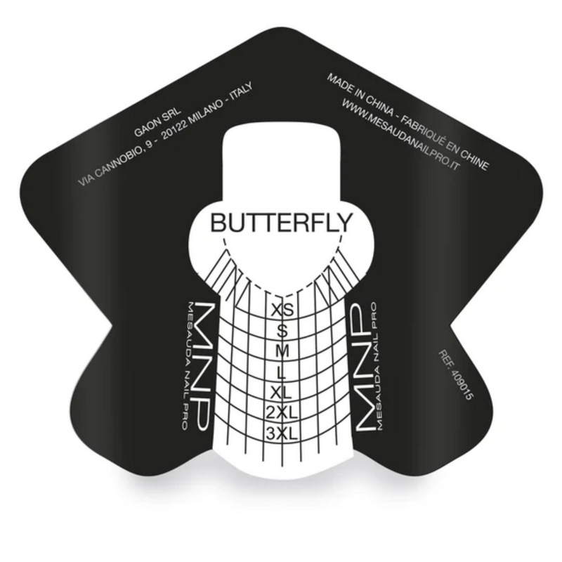 MESAUDA - butterfly Cartine da Ricostruzione in Alluminio 250 pezzi