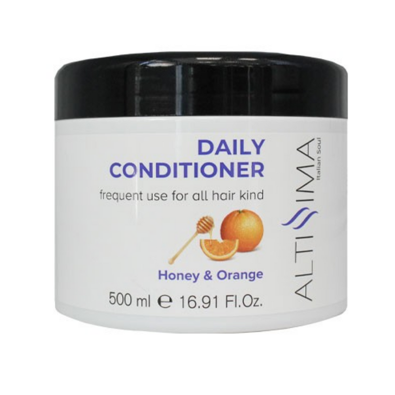 ALTISSIMA - Conditioner per capelli per uso frequente. Con estratti di Miele e Arancia, nutriente e rinforzante. Vaso da 500 ml