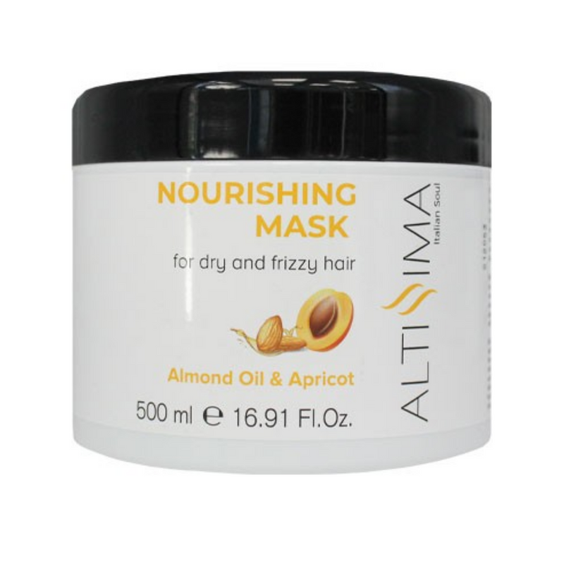 ALTISSIMA - Maschera per capelli, nutriente ed idratante. Con estratti di Albicocca e olio di Mandorle Vaso da 500 ml
