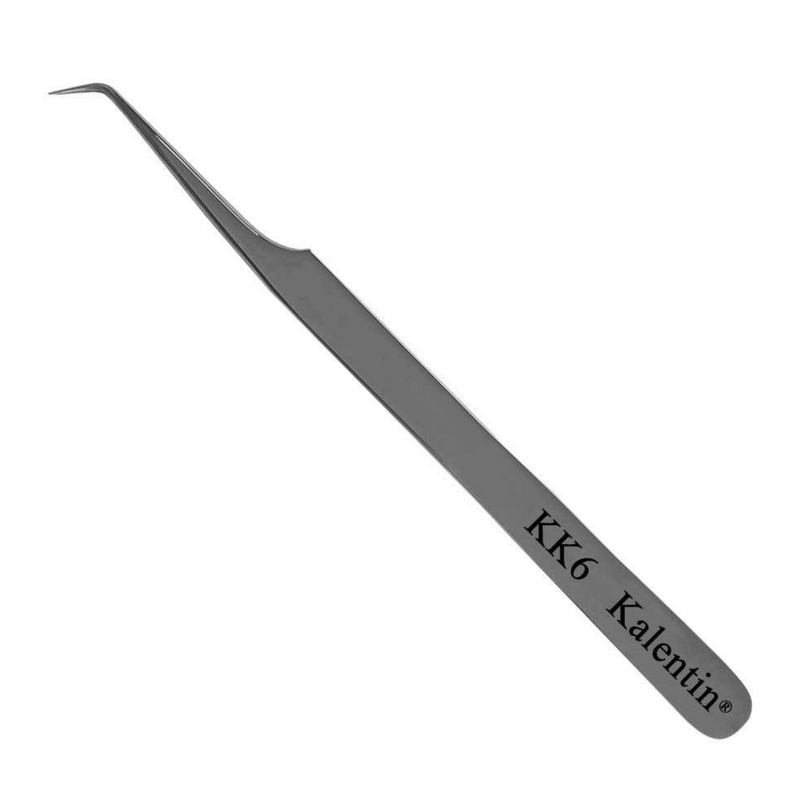 KALENTIN - Pinza alta precisione punta spigolo 12 cm per ciglia - KK6