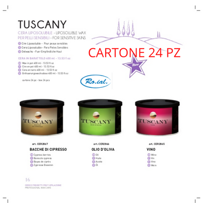 RO.IAL - cera liposolubile tuscany vaso 400ml CARTONE 24 pezzi