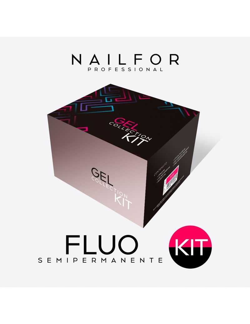 NAIL FOR - Kit 12 colori sempirmanenti fluo 6 ml