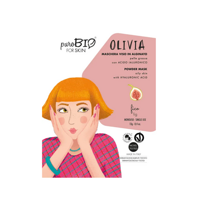 PURO BIO - Olivia Maschera viso Peel-Off per Pelle Grassa con Acido Ialuronico