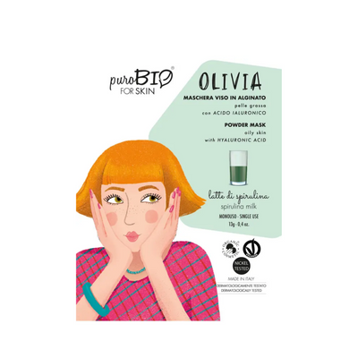 PURO BIO - Olivia Maschera viso Peel-Off per Pelle Grassa con Acido Ialuronico