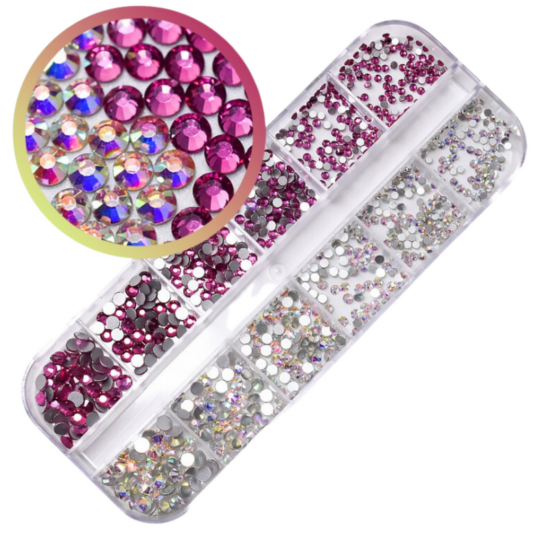 NAIL FOR - dual strass cristalli pink white