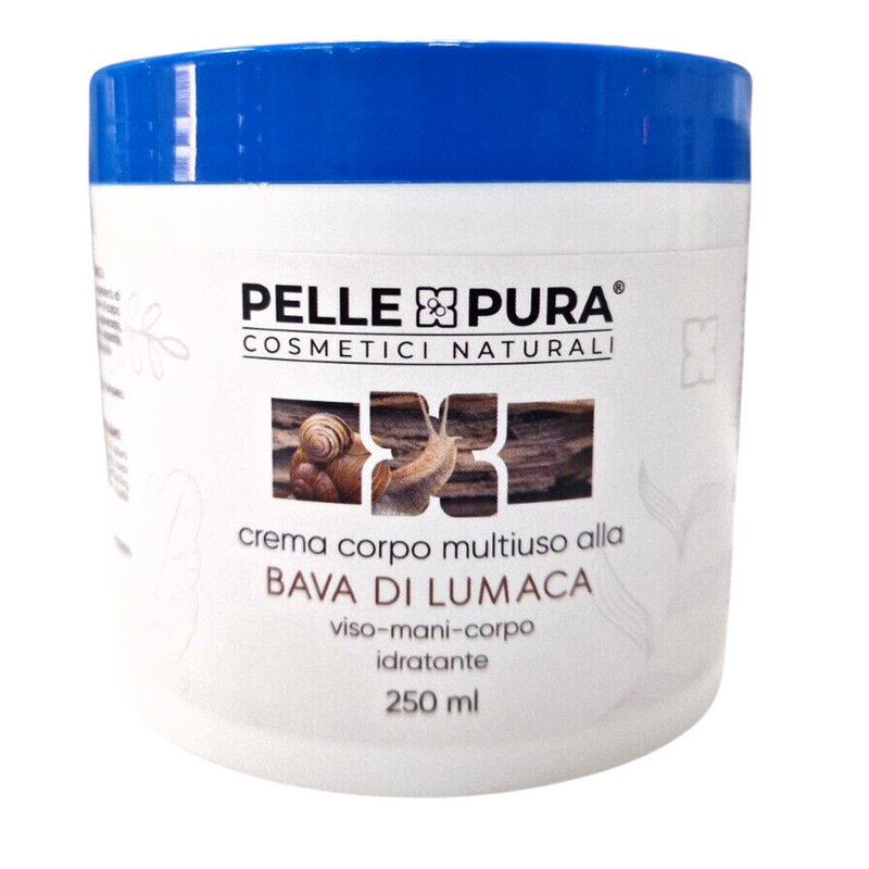 PELLE PURA - Crema corpo multiuso Bava di Lumaca Idratante Anti rughe 250ml 100%naturale