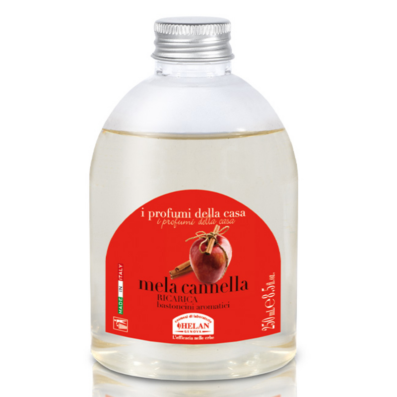 HELAN - Ricarica profumatori ambiente Bastoncini mela e cannella 250 ml