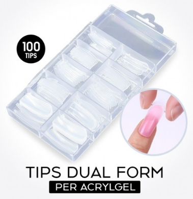 NAIL FOR - tip dual form per acrygel 100 pz
