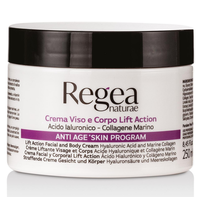 REGEA - Crema viso e corpo lift action acido ialuronico e collagene marino 250 ml