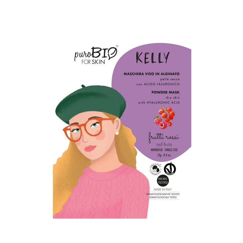 PURO BIO - Kelly Maschera viso in alginato per Pelle Secca con Acido Ialuronico