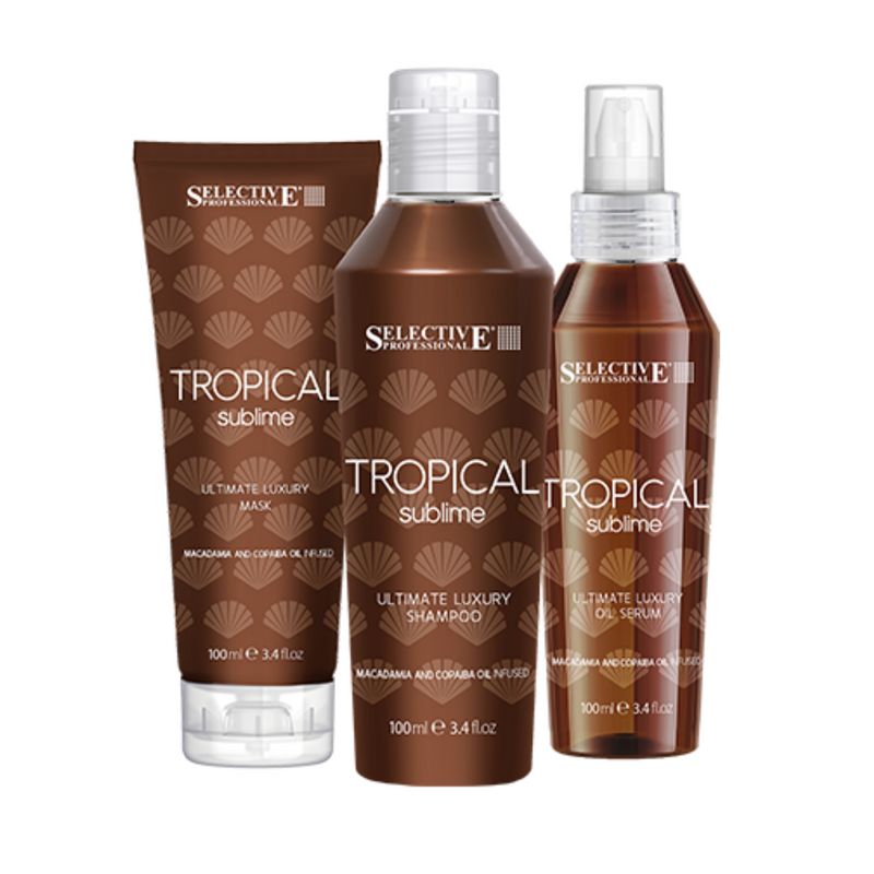 SELECTIVE - tropical sublime kit maschera + shampoo + olio + pochette