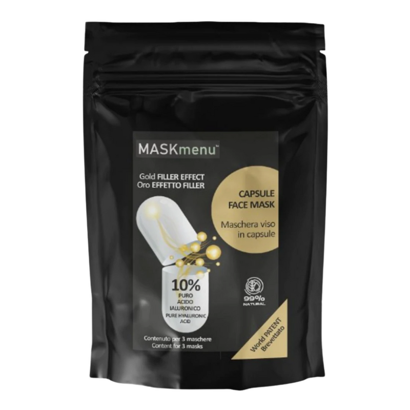 LA CREMERIE - Mask Menù - Maschera viso in capsula antietà oro 24k & acido ialuronico 10%