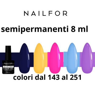 NAIL FOR - semipermanente soak off 8 ml colori da 143 a 251